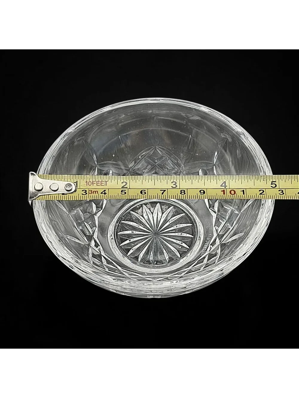 Vtg Waterford Crystal Bowl Signed Irish Cut Crystal Candy Nut Trinket Dish